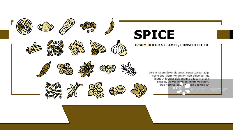 香料食品草本植物叶子着陆页标题图片素材