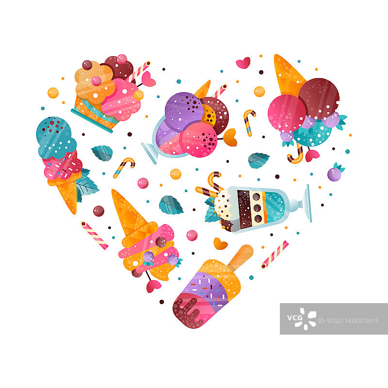 冰淇淋甜点设计图片素材