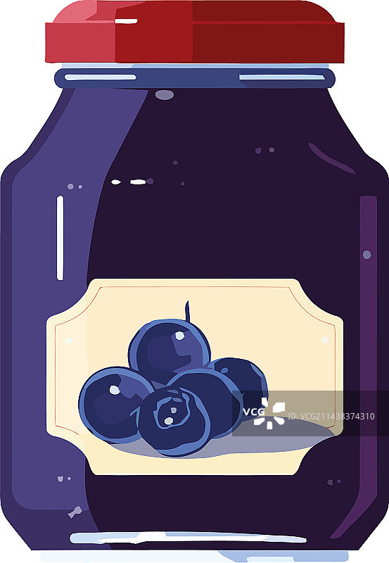 玻璃罐中的新鲜有机混合莓果图片素材