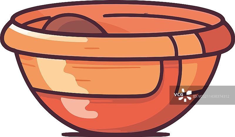 红色陶碗装饰图标图片素材