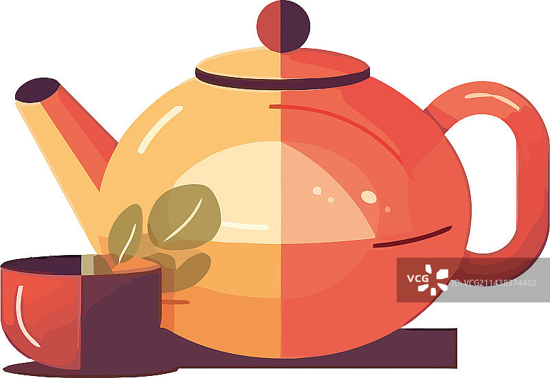 从老式茶壶中倒出的热茶图片素材