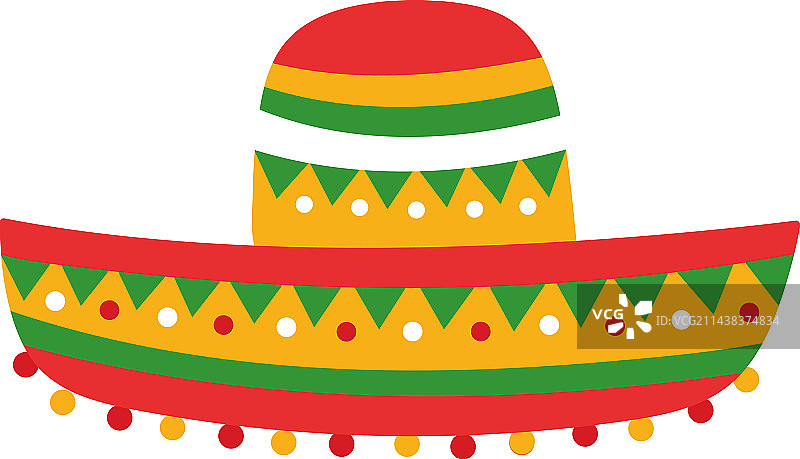 彩色墨西哥传统流浪乐队帽图片素材
