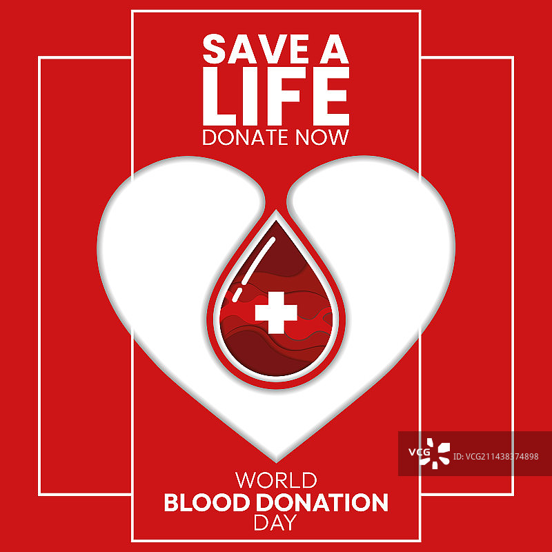 献血概念海报（含独立血滴）图片素材