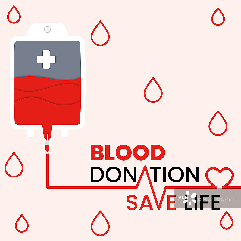 献血概念海报：红色血袋图片素材