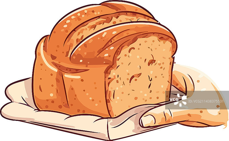 手拿美味法棍面包图片素材