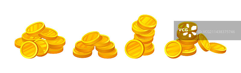 闪闪发光的金币堆图片素材