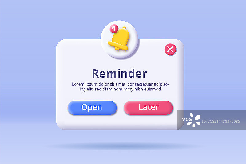 3D提醒概念图片素材