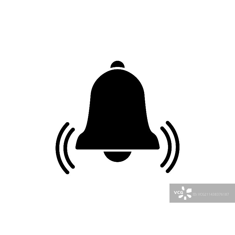 潮流扁平风格的铃铛图标图片素材