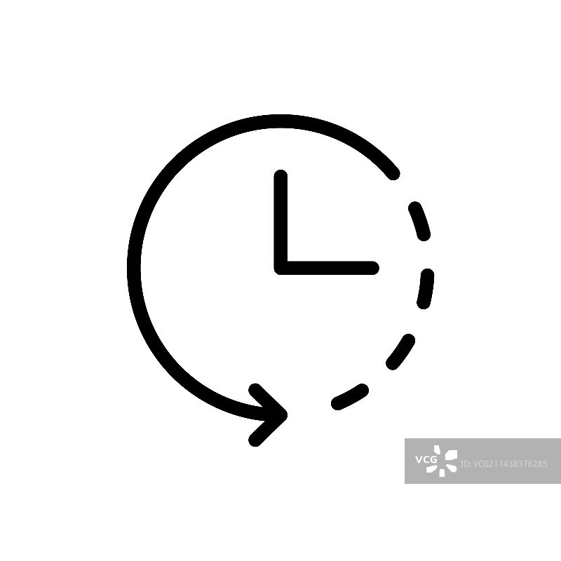 流行扁平风格时钟图标时间图标图片素材