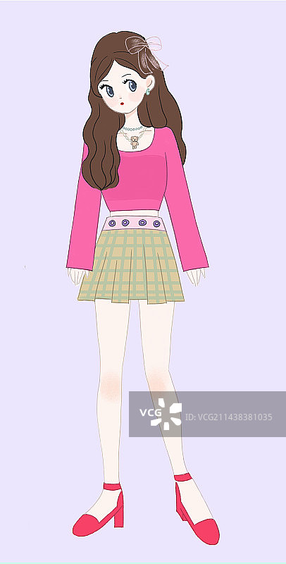 少女风插画图片素材