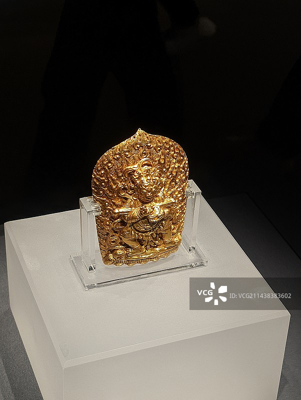 湖北省博物馆展出的金大黑天舞姿神像图片素材