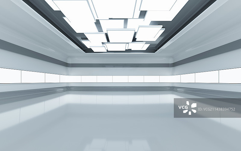 3D渲染展厅房间图片素材