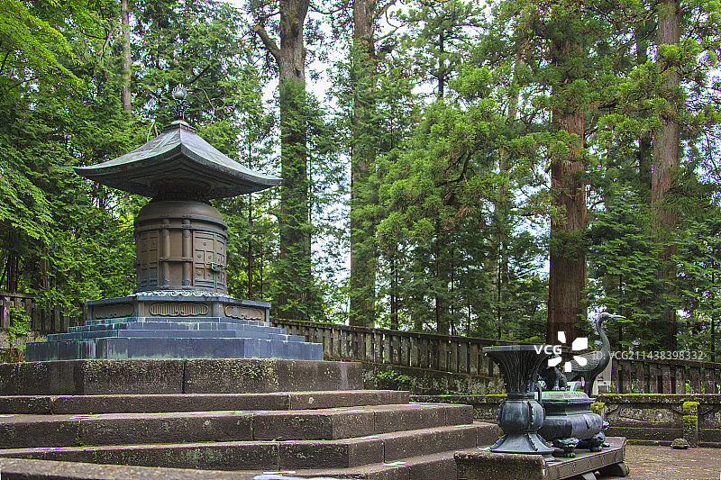 奥宫五轮塔（二重塔），日本栃木县日光市图片素材