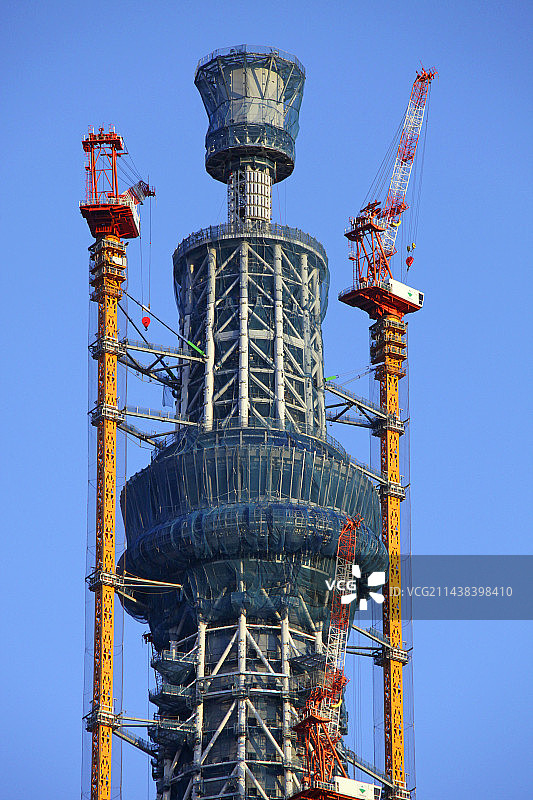 建设中的东京晴空塔图片素材