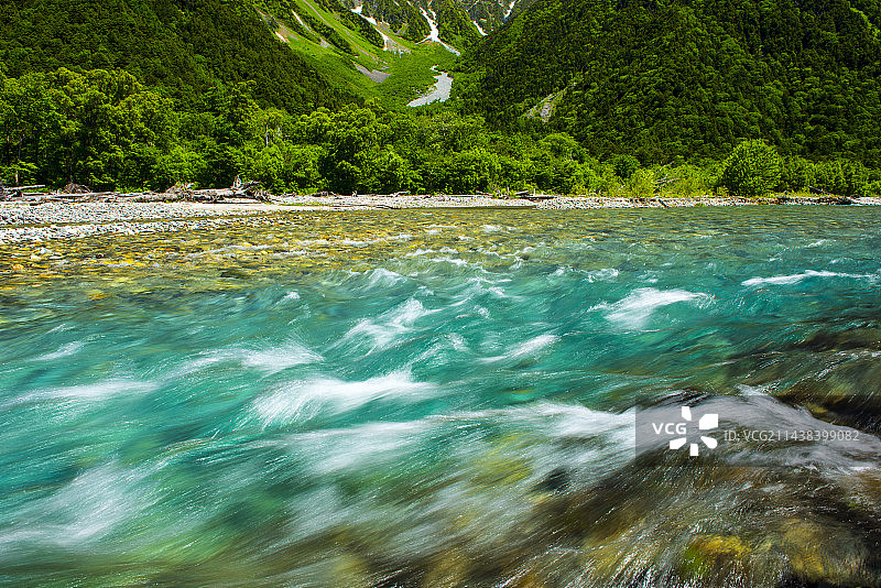 日本长野县松本市上高地图片素材