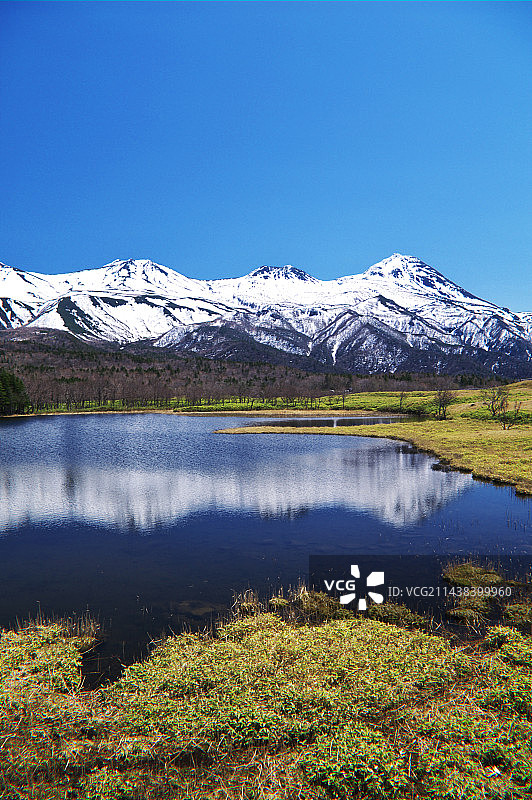 北海道斜里町知床山脉和知床湖图片素材