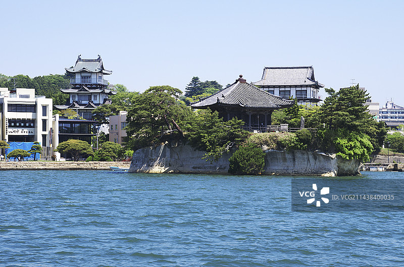 宫城县松岛町的松岛湾和五大堂图片素材