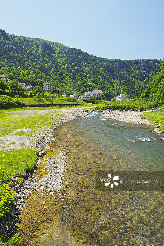 北海道上川石狩川孙桥峡图片素材