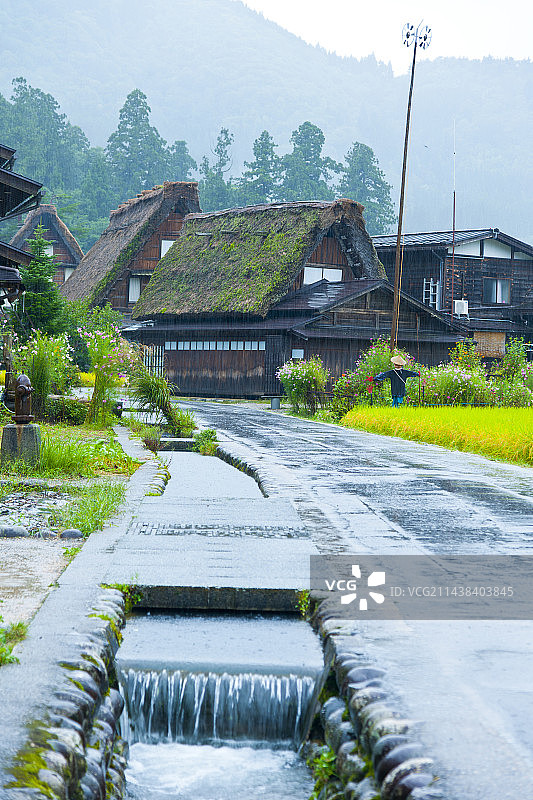 日本岐阜县白川乡镇风光图片素材