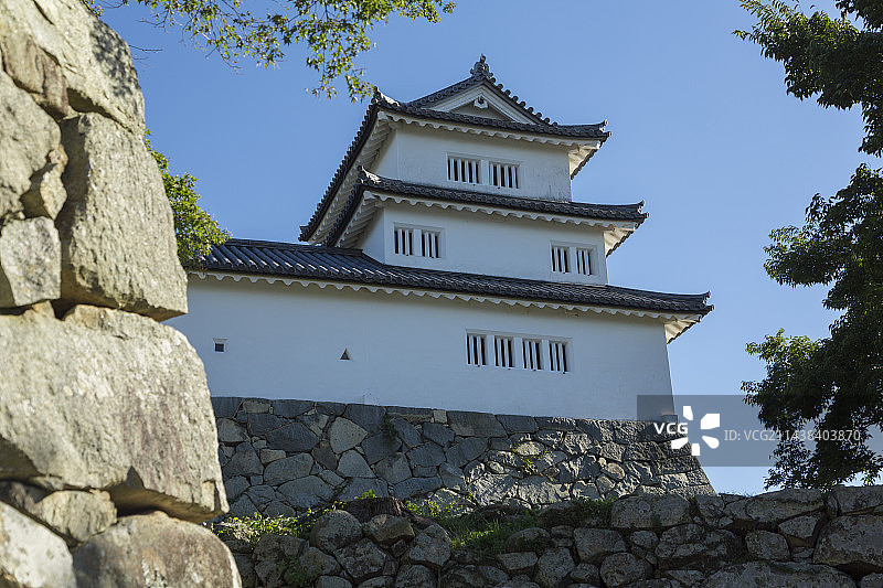 日本彦根城西之丸三重橹图片素材