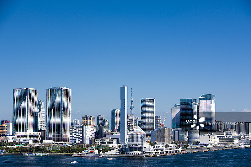 从东京彩虹大桥眺望晴海周边图片素材