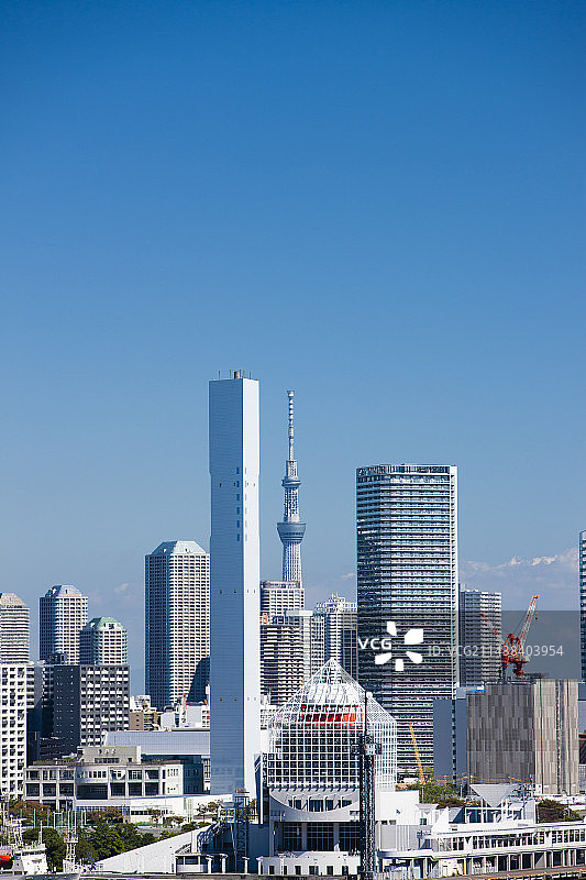 从东京彩虹大桥眺望晴海周边图片素材
