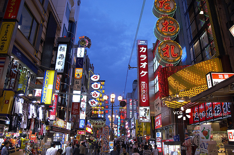 日本大阪道顿堀图片素材