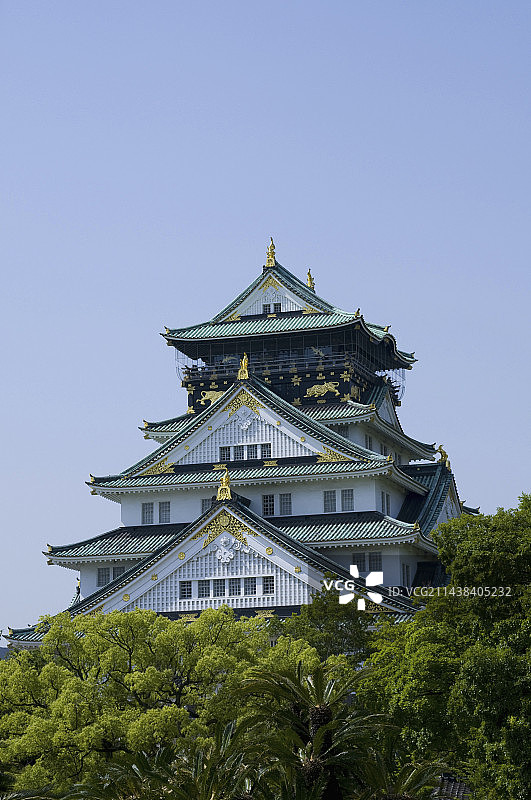日本大阪城，大阪府大阪市中央区图片素材