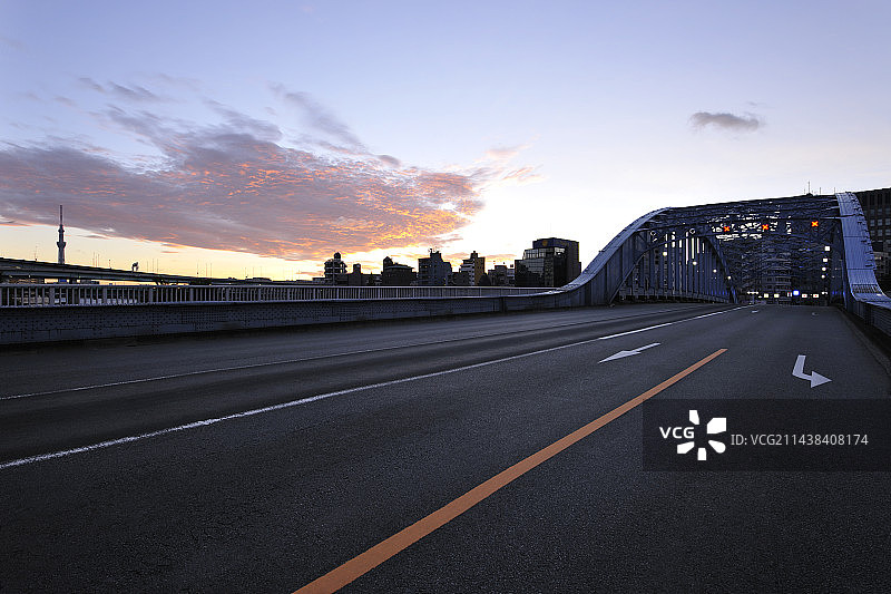 东京晴空塔与永代桥（中央区，东京）图片素材