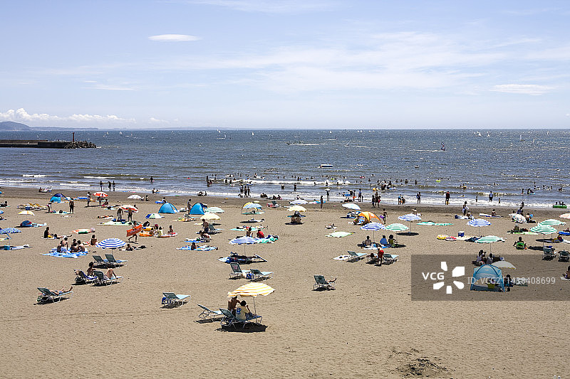 神奈川县藤泽市江之岛海水浴场图片素材