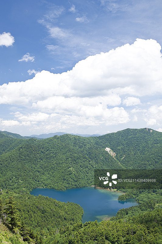 长野县下高井郡山之内町大沼池图片素材