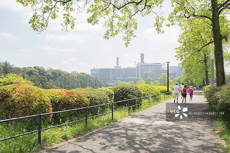 东京千代田皇居跑步路线图片素材
