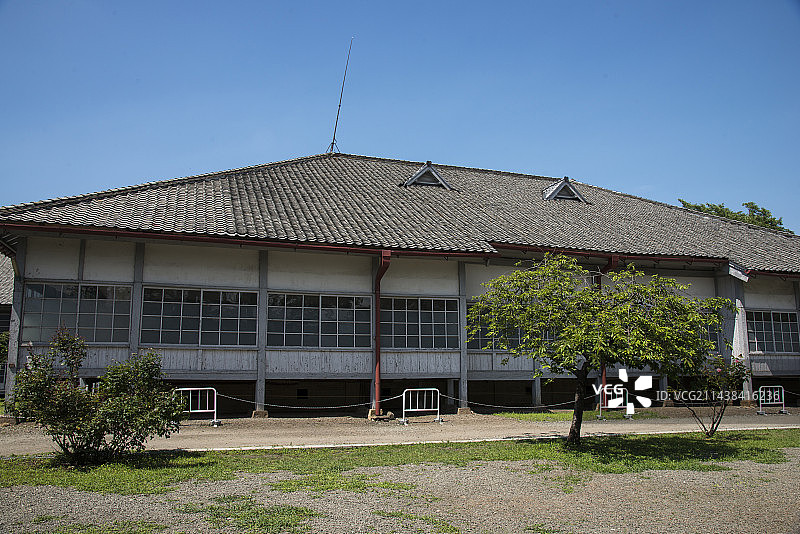 日本群马县富冈丝绸厂布鲁纳特大厅图片素材