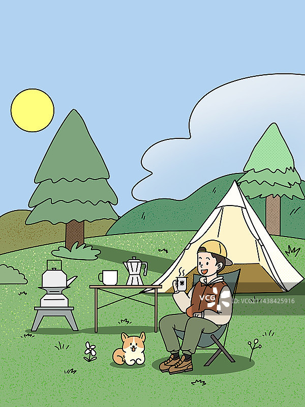 露营插画海报图片素材