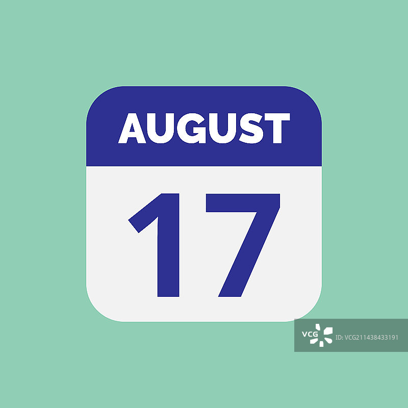 8月17日日历日期图标图片素材