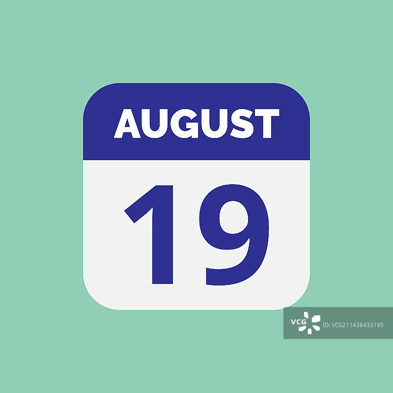 8月19日日历日期图标图片素材