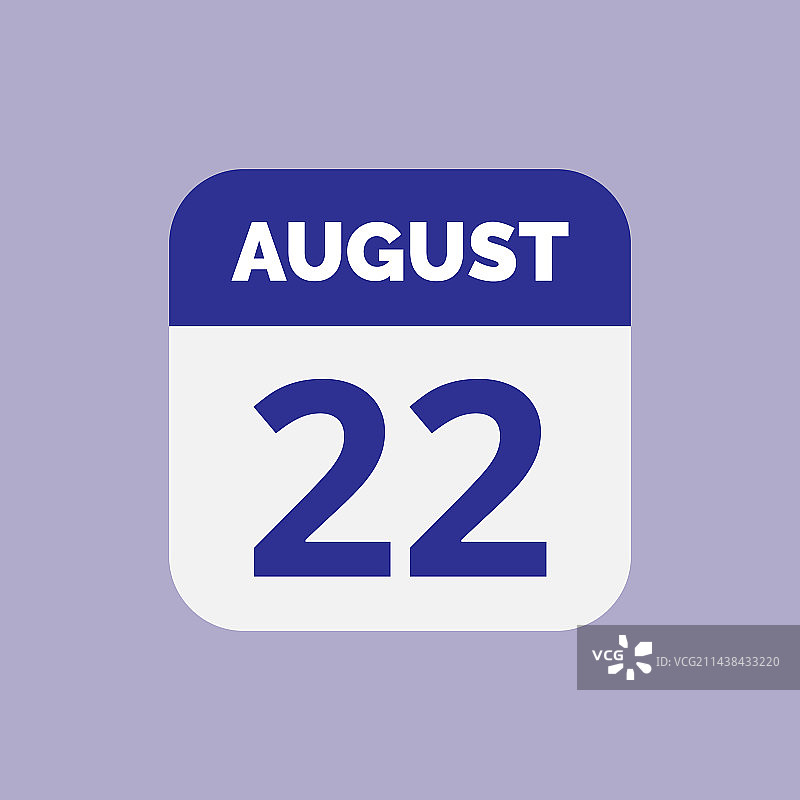 8月22日日历日期图标图片素材