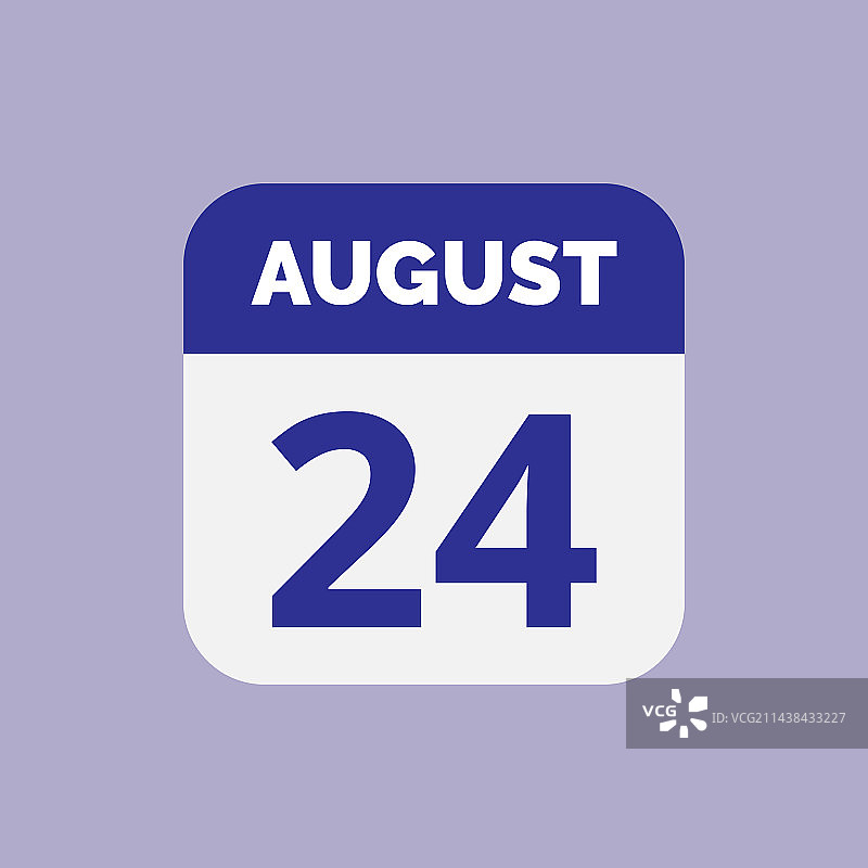 8月24日日历日期图标图片素材