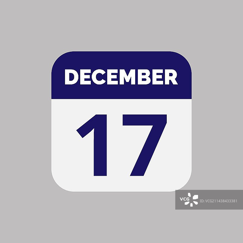 12月17日日历日期图标图片素材