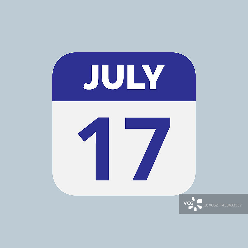 7月17日日历日期图标图片素材
