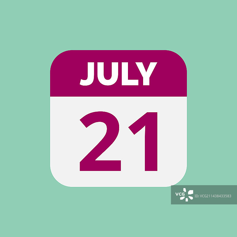7月21日日历日期图标图片素材