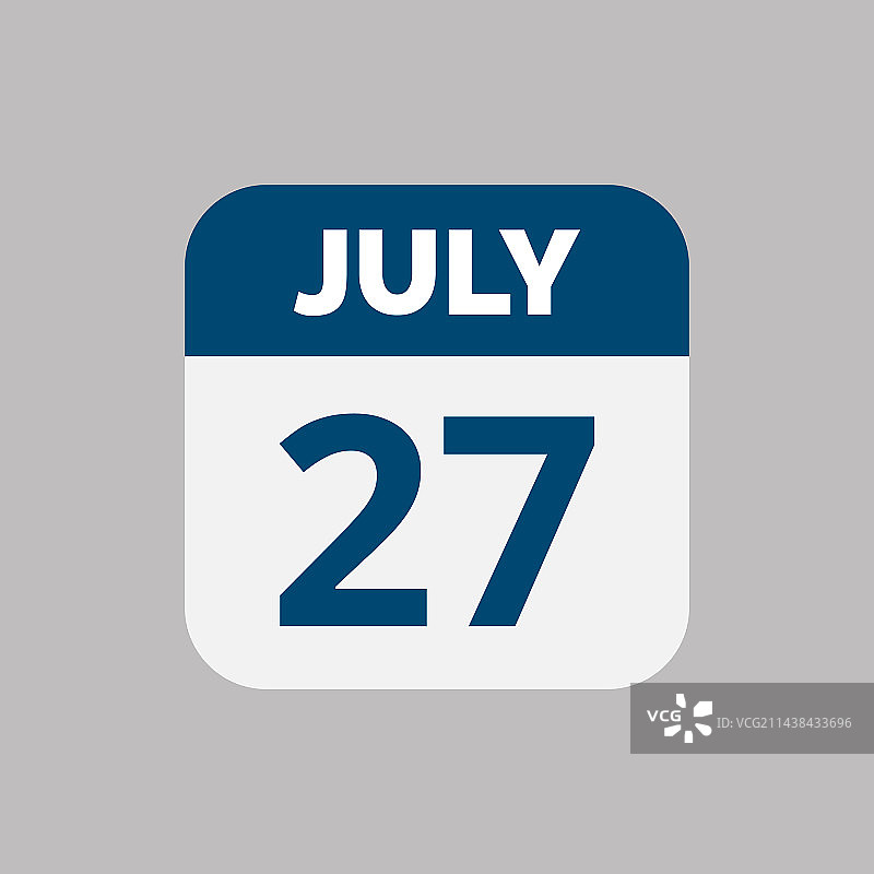 7月27日日历日期图标图片素材