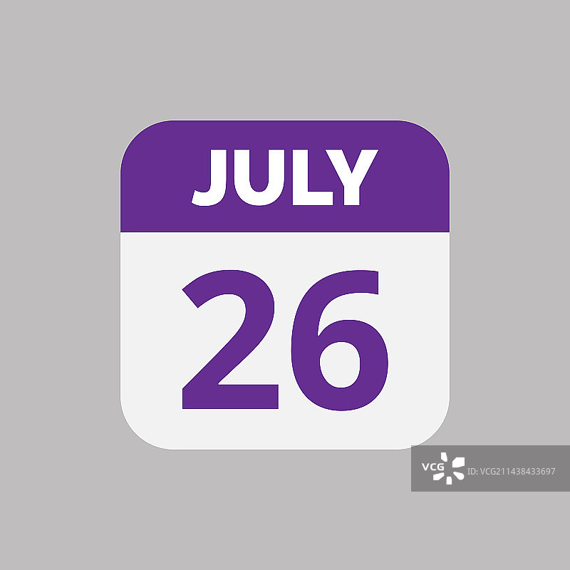 7月26日日历日期图标图片素材