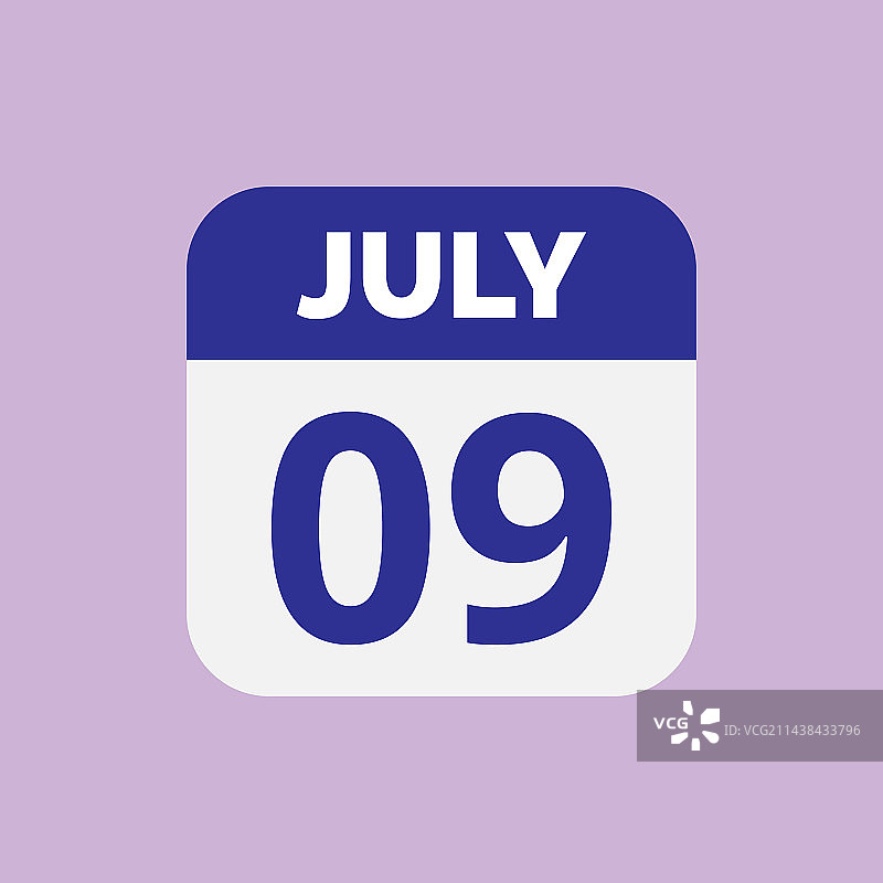 7月9日日历日期图标图片素材