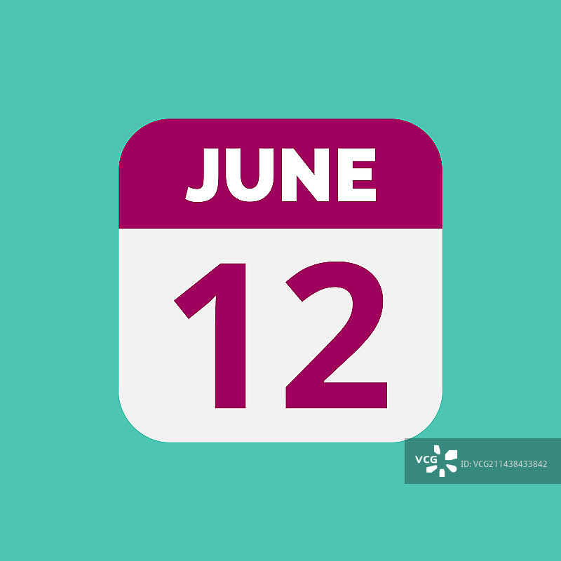 6月12日日历日期图标图片素材