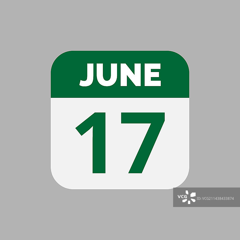 6月17日日历日期图标图片素材