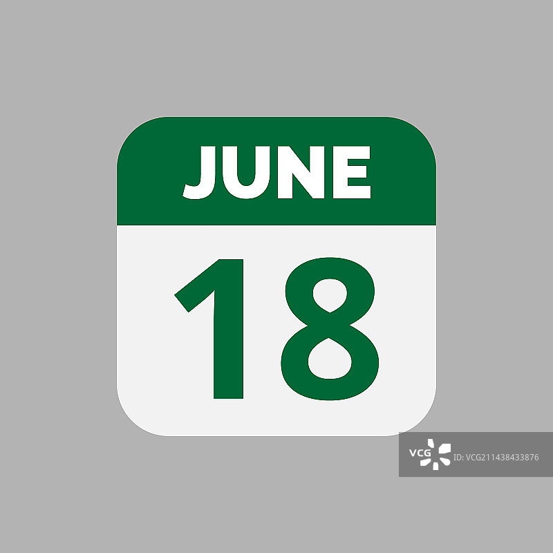 6月18日日历日期图标图片素材
