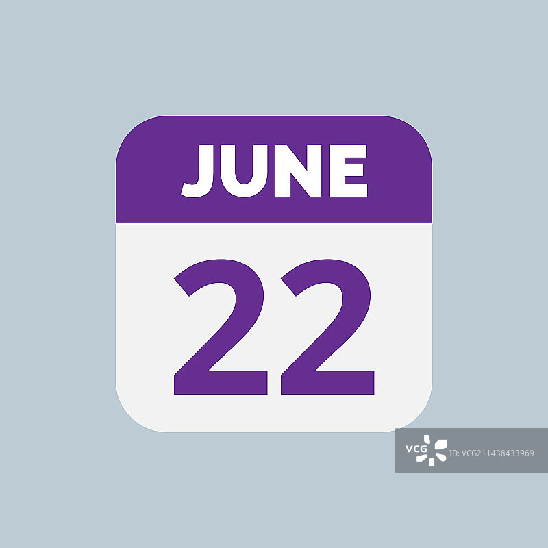 6月22日日历日期图标图片素材