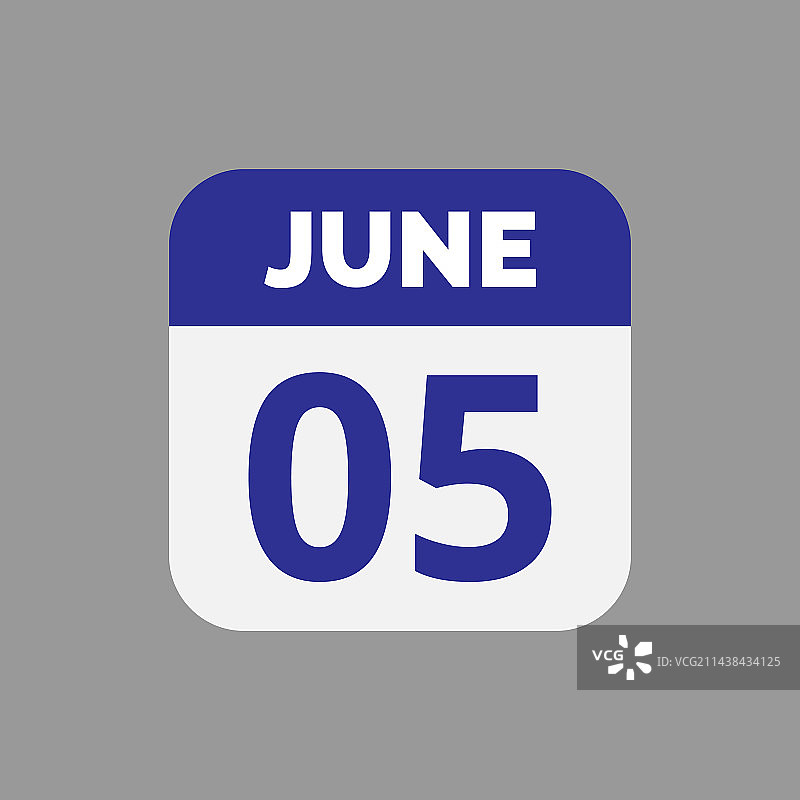 6月5日日历图标图片素材