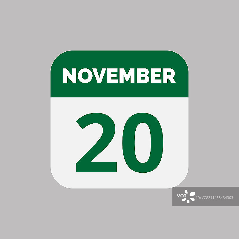 11月20日日历图标图片素材